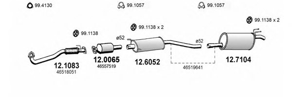 ASSO ART0755 Exhaust System